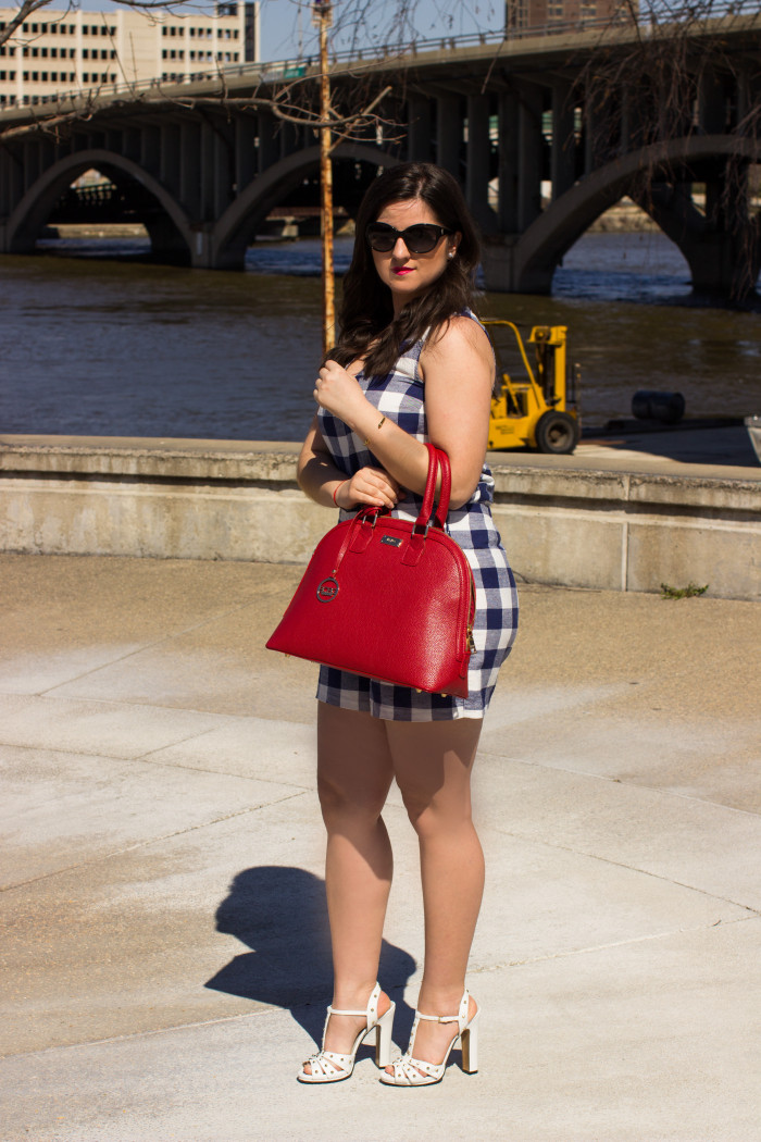 spring look, red handbag, old navy outfit, bcbg handbag,