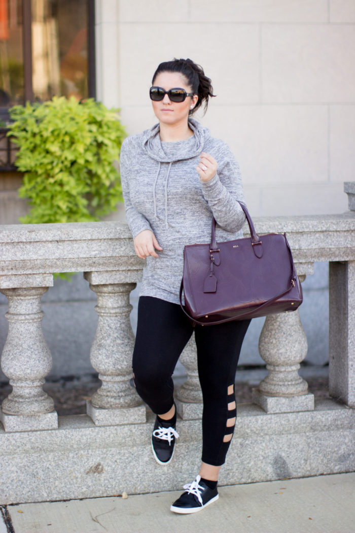 perfect athleisure outfit, athletic casual outfit, leisure outfit, casual womens look, leggings, sneakers, hoodie sweater,