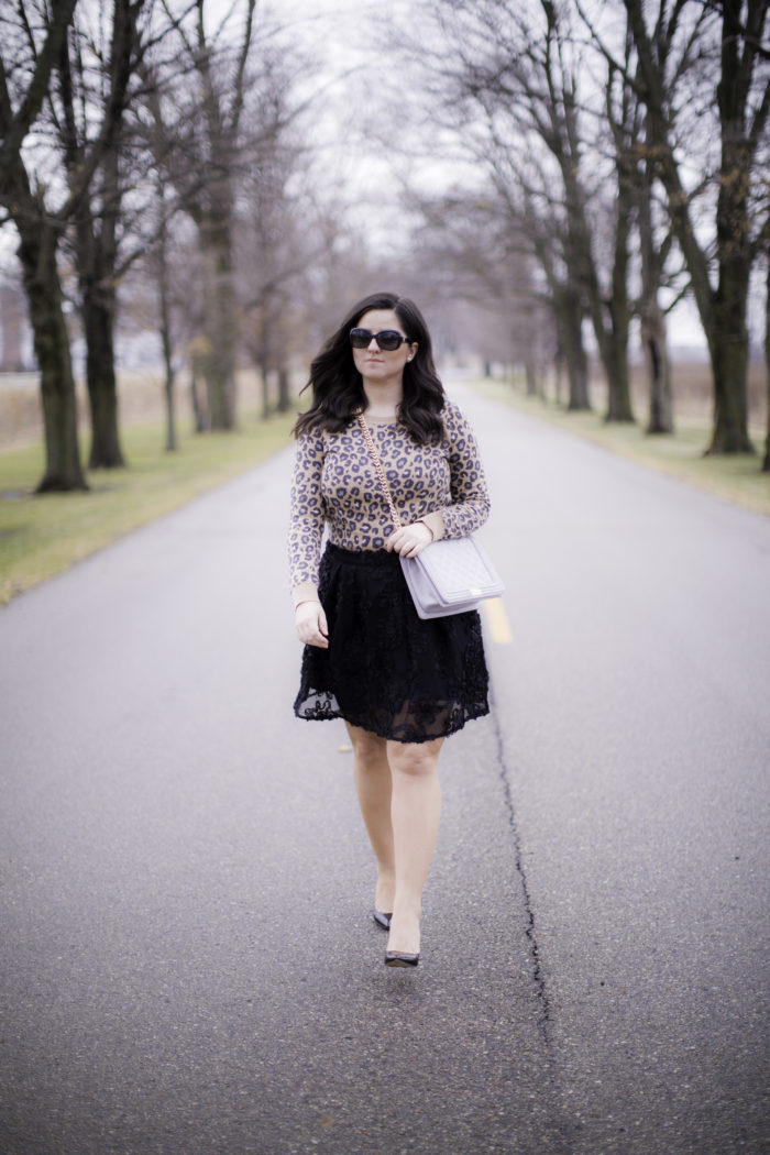valentines day inspired outfit, animal print top, jcpenny fashion,