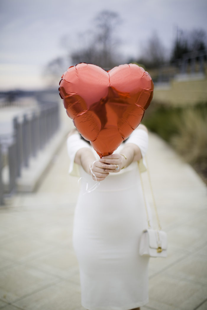 valentine's day, valentine's day dress, heart baloons