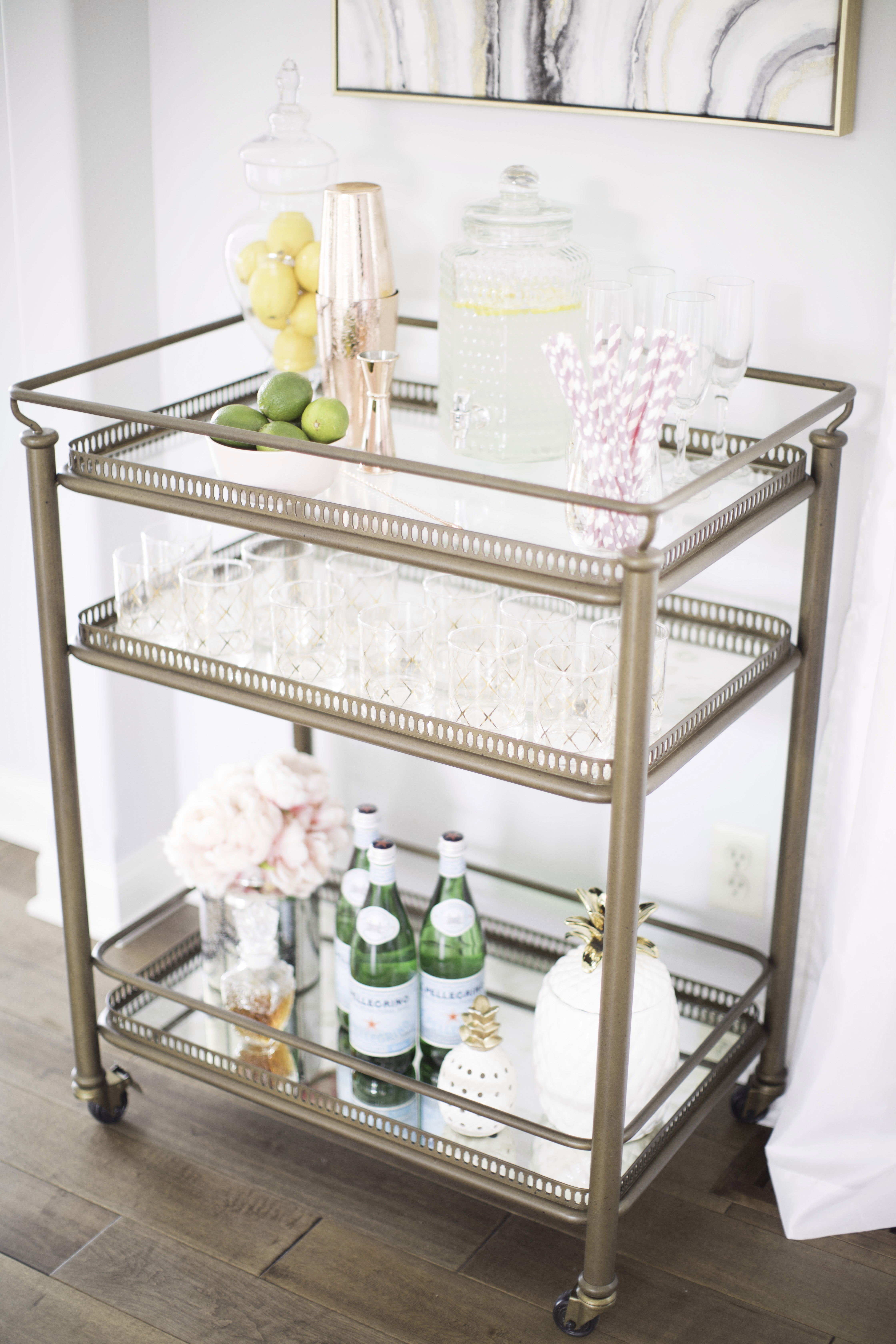 how to style a bar cart from soft surroundings, interior design, bar cart design, bar cart styling idea