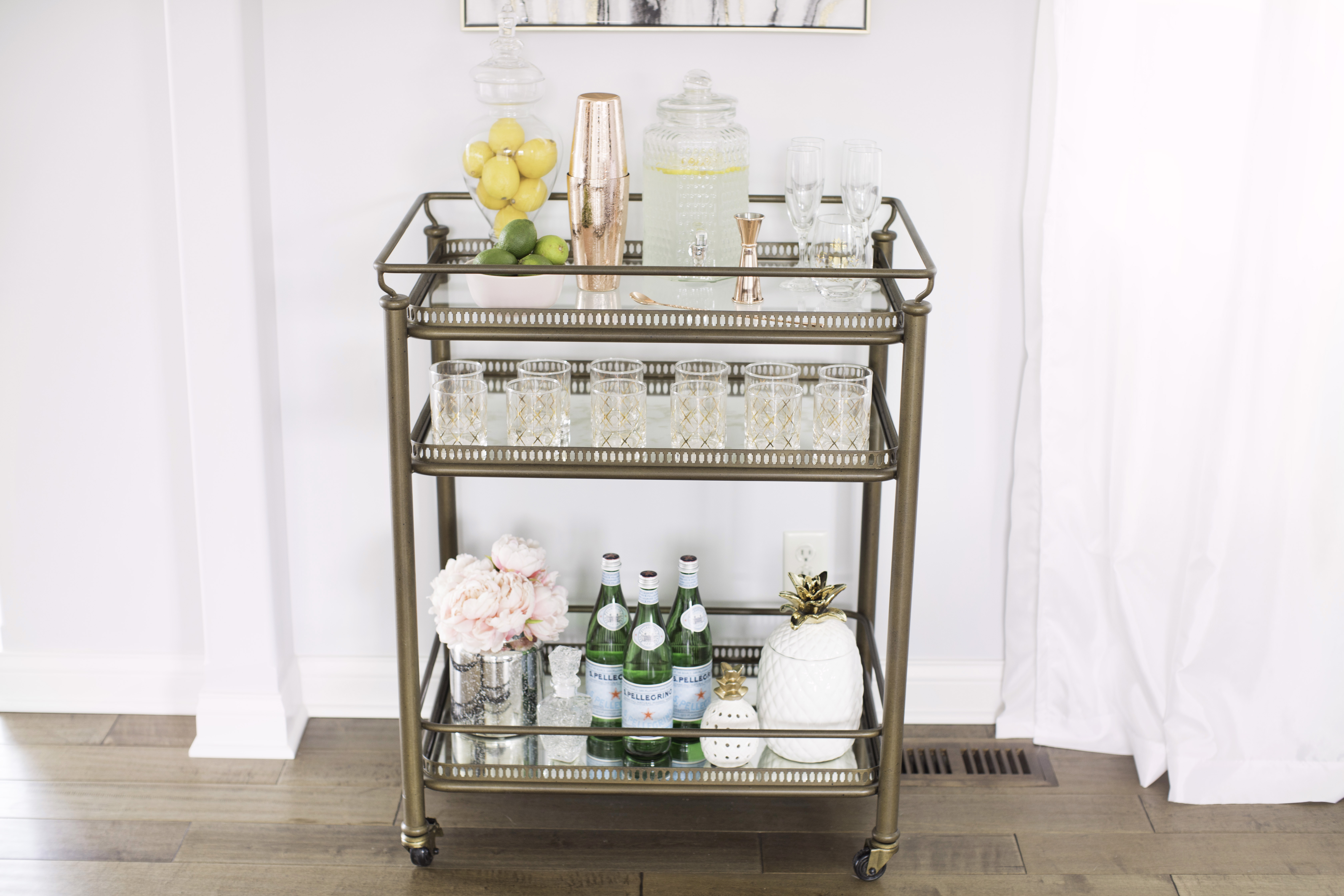 how to style a bar cart from soft surroundings, interior design, bar cart design, bar cart styling idea