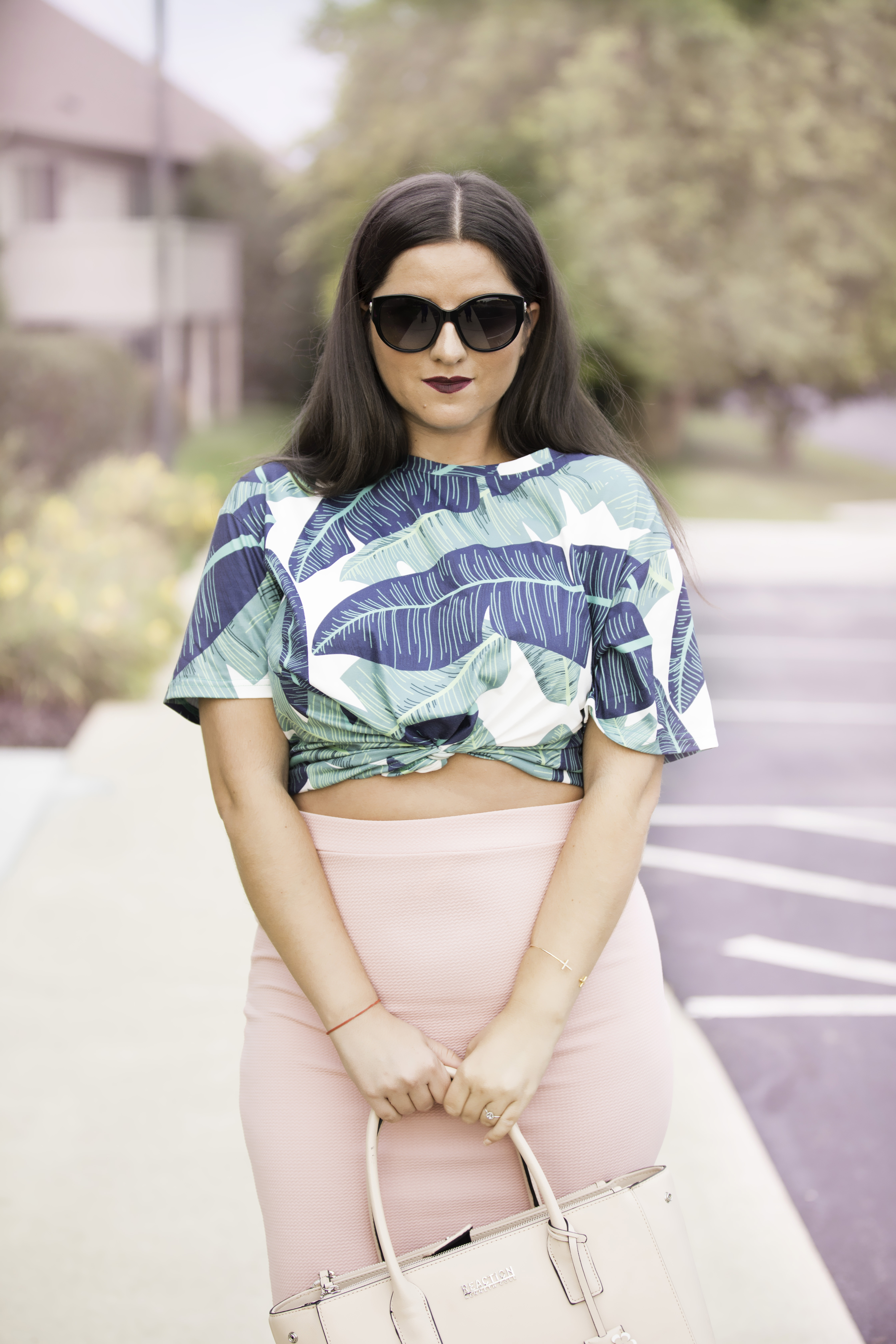 favorite crop top, palm tree crop top. baily lamb, chicago fashion blogger