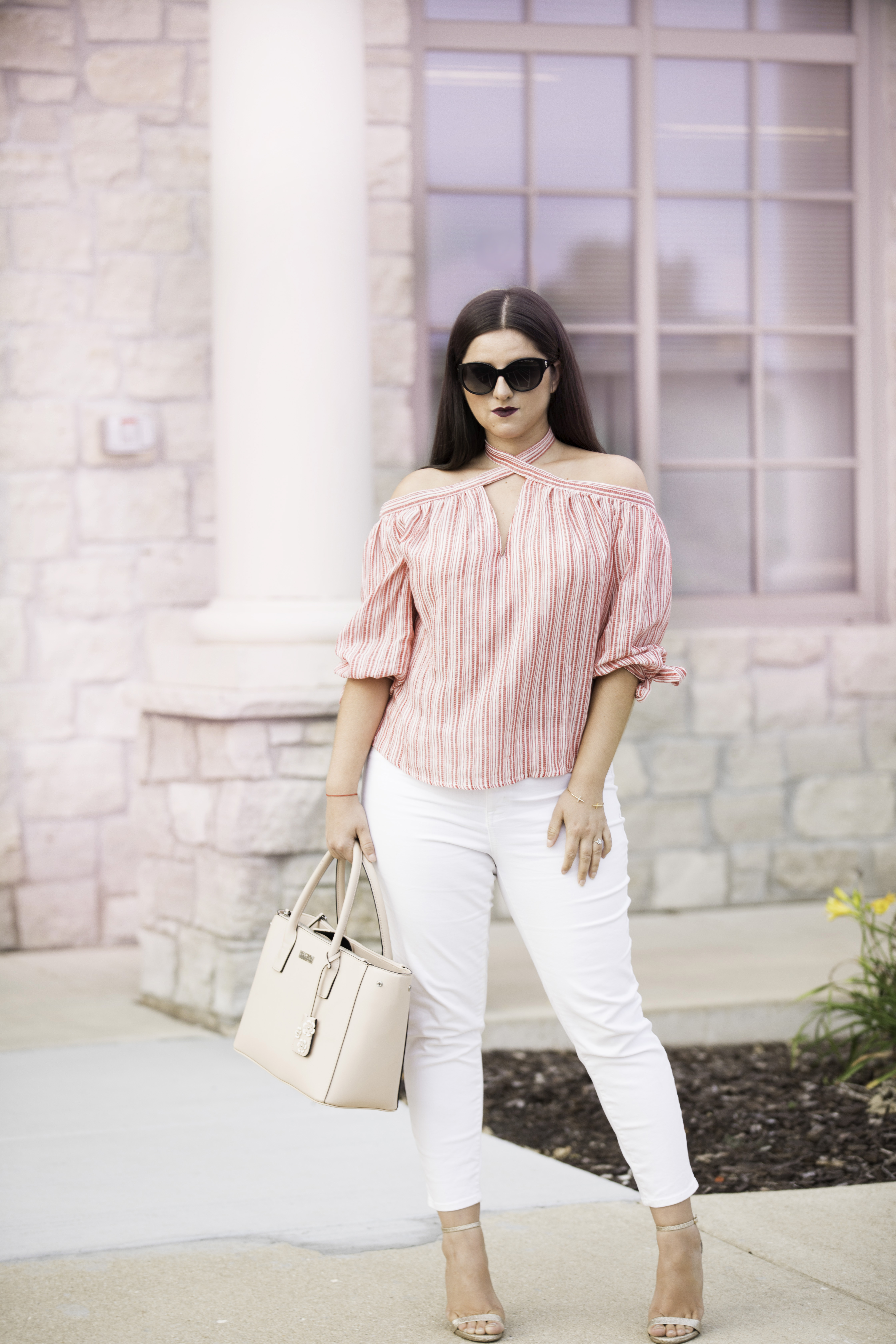 simple date night look outfit idea, white target jeans, amazon womens fashion, baily lamb, chicago blogger