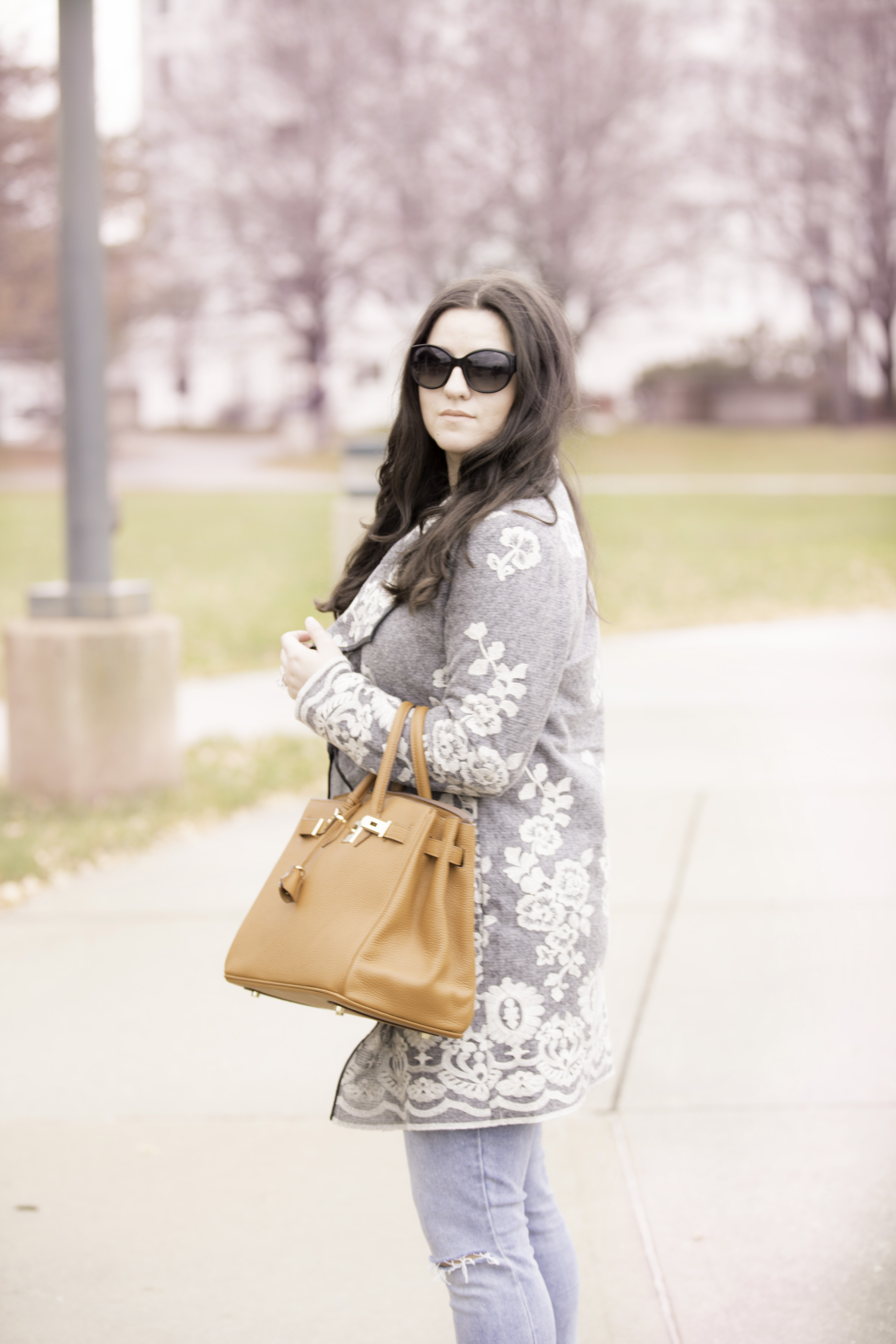 lace embroidered coat for a day in the city, soft surroundings womens fashion, baily lamb, chicago blogger